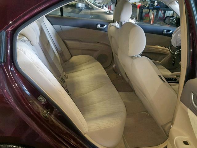 5NPET46C36H098281 - 2006 HYUNDAI SONATA GL MAROON photo 6