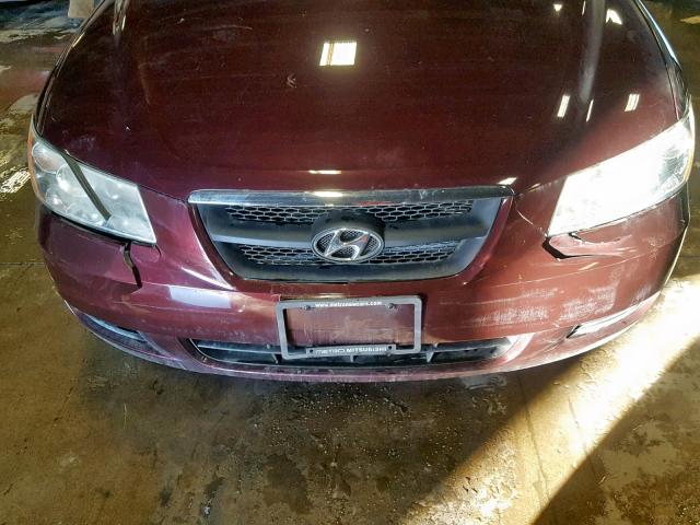 5NPET46C36H098281 - 2006 HYUNDAI SONATA GL MAROON photo 9