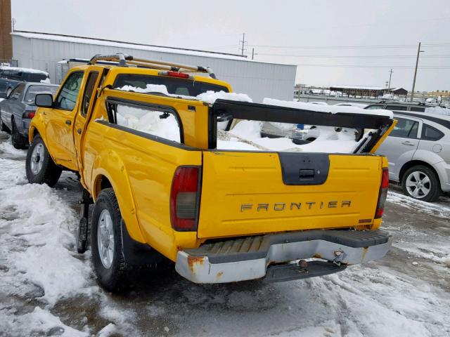 1N6MD29YX3C401517 - 2003 NISSAN FRONTIER C YELLOW photo 3