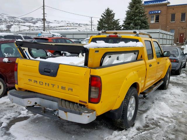 1N6MD29YX3C401517 - 2003 NISSAN FRONTIER C YELLOW photo 4