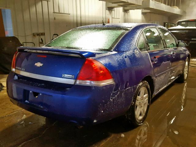 2G1WU581469122134 - 2006 CHEVROLET IMPALA LTZ BLUE photo 4