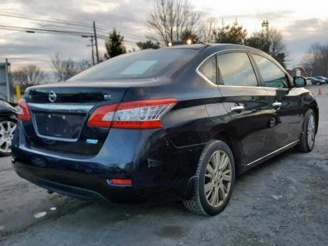 3N1AB7AP8DL699943 - 2013 NISSAN SENTRA S BLACK photo 4