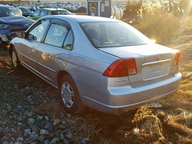 2HGES16592H547440 - 2002 HONDA CIVIC LX SILVER photo 3