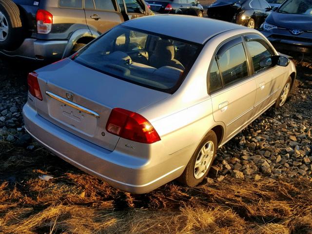 2HGES16592H547440 - 2002 HONDA CIVIC LX SILVER photo 4