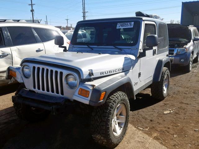 1J4FA69S03P358395 - 2003 JEEP WRANGLER / SILVER photo 2