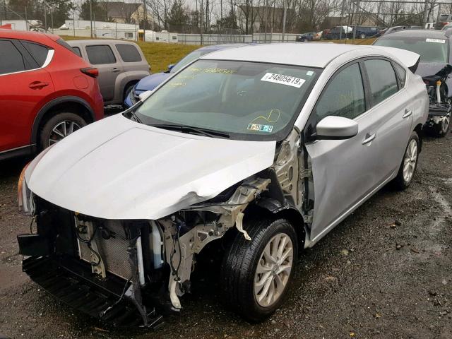 3N1AB7APXJY297078 - 2018 NISSAN SENTRA S SILVER photo 2