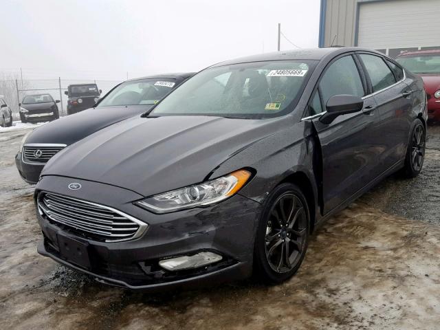 3FA6P0G70JR165482 - 2018 FORD FUSION S BLACK photo 2