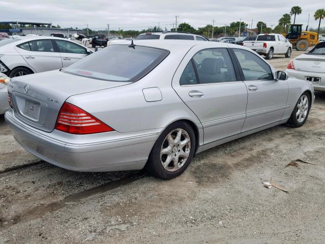 WDBNG84J83A351092 - 2003 MERCEDES-BENZ S 500 4MAT SILVER photo 4