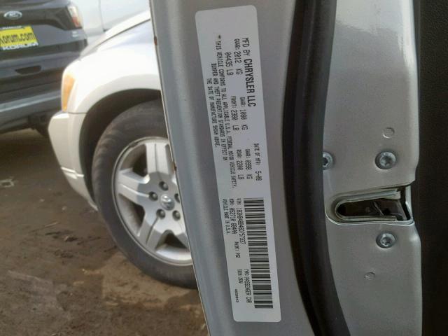 1B3HB48B48D757337 - 2008 DODGE CALIBER SX SILVER photo 10