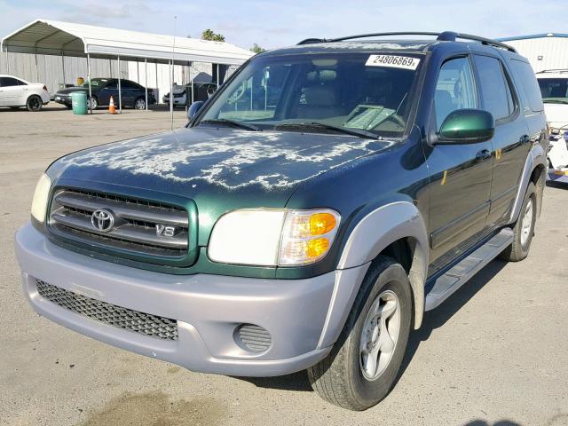 5TDZT34A11S014619 - 2001 TOYOTA SEQUOIA SR TWO TONE photo 2