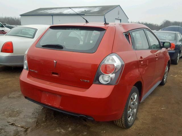 5Y2SP67899Z464190 - 2009 PONTIAC VIBE RED photo 4