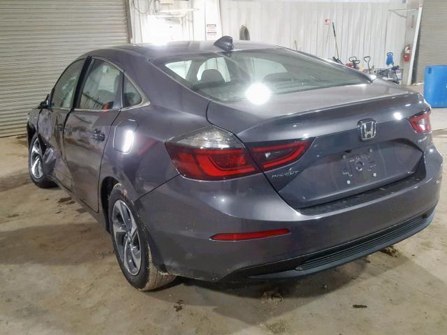 19XZE4F59KE010216 - 2019 HONDA INSIGHT EX GRAY photo 3