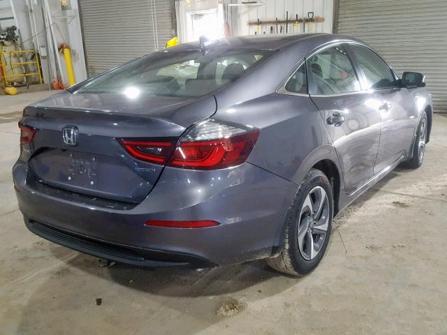 19XZE4F59KE010216 - 2019 HONDA INSIGHT EX GRAY photo 4