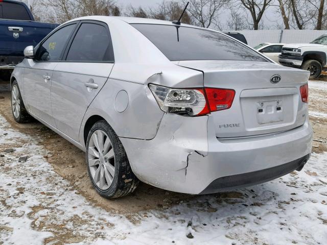 KNAFW4A31A5277301 - 2010 KIA FORTE SX SILVER photo 3