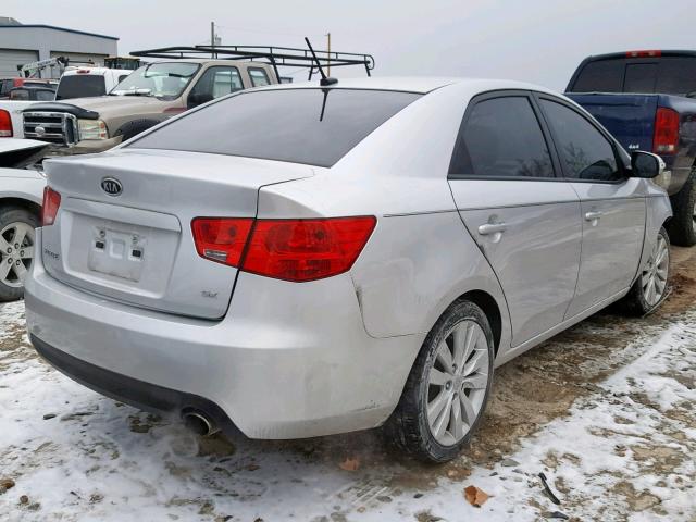 KNAFW4A31A5277301 - 2010 KIA FORTE SX SILVER photo 4