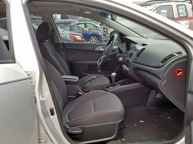 KNAFW4A31A5277301 - 2010 KIA FORTE SX SILVER photo 5