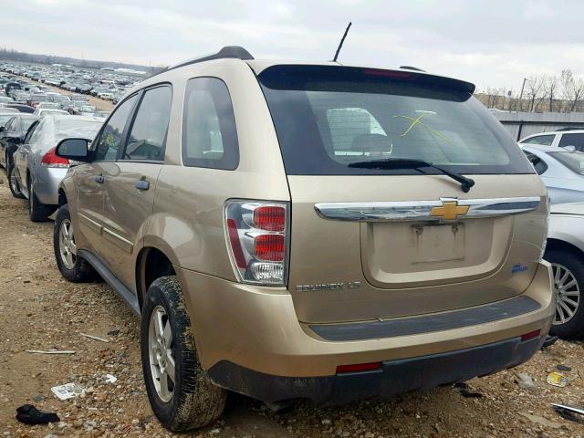 2CNDL13F386329532 - 2008 CHEVROLET EQUINOX LS TAN photo 3