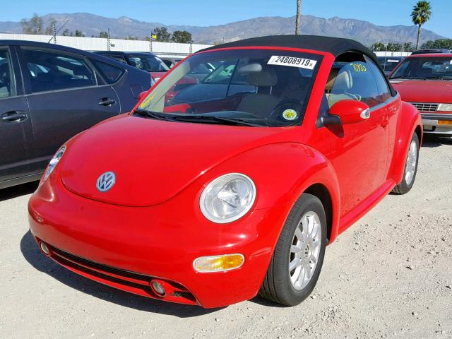 3VWCM31Y54M319532 - 2004 VOLKSWAGEN NEW BEETLE RED photo 2