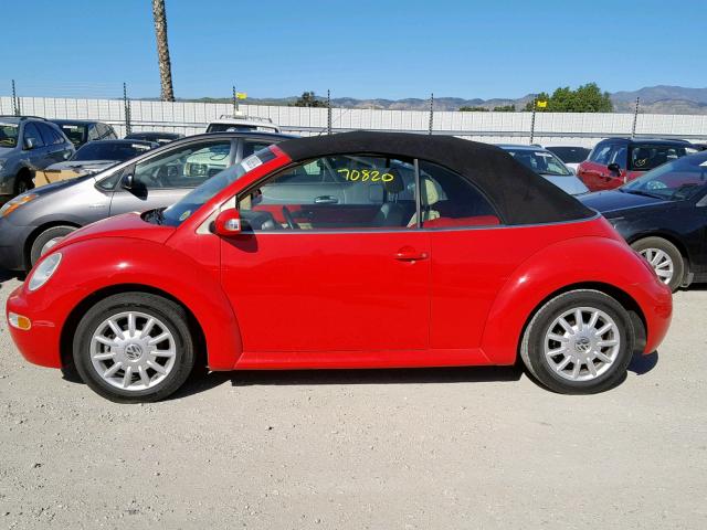 3VWCM31Y54M319532 - 2004 VOLKSWAGEN NEW BEETLE RED photo 9