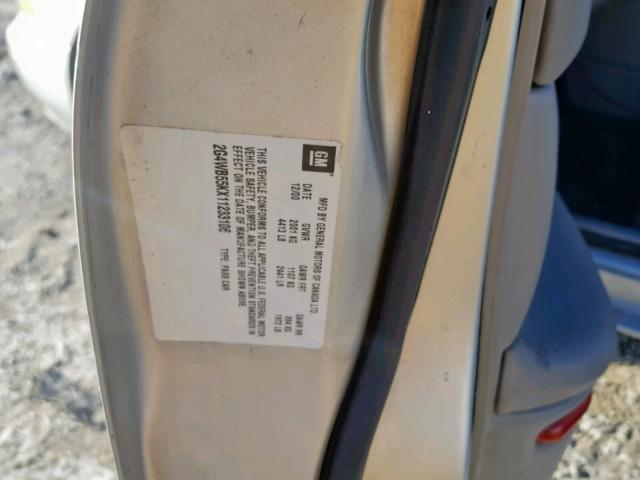 2G4WB55KX11233106 - 2001 BUICK REGAL LS GRAY photo 10