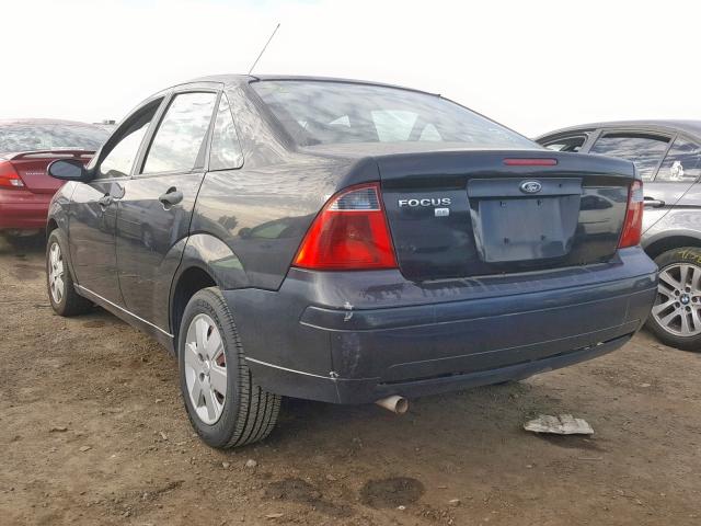 1FAHP34N57W353501 - 2007 FORD FOCUS ZX4 BLACK photo 3