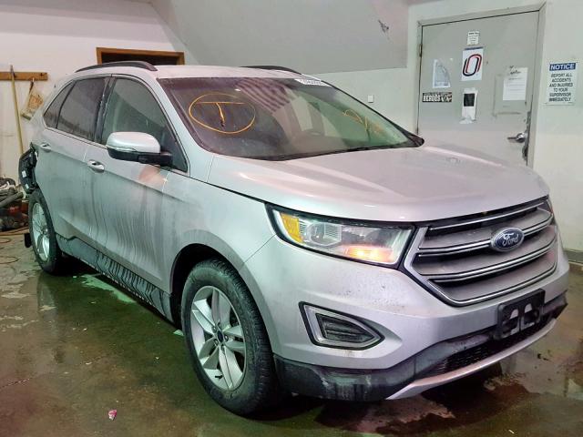 2FMTK4J92FBC17323 - 2015 FORD EDGE SEL SILVER photo 1