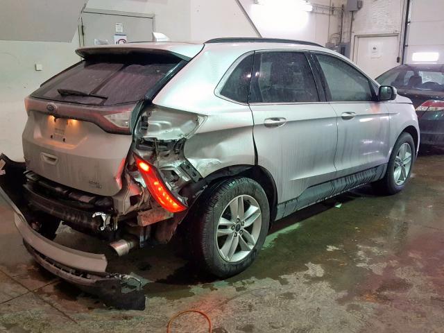 2FMTK4J92FBC17323 - 2015 FORD EDGE SEL SILVER photo 4