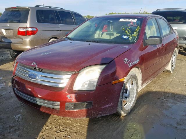 3FAHP06ZX7R128041 - 2007 FORD FUSION S MAROON photo 2