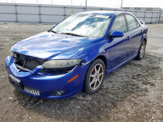 1YVHP80D665M62729 - 2006 MAZDA 6 S BLUE photo 2