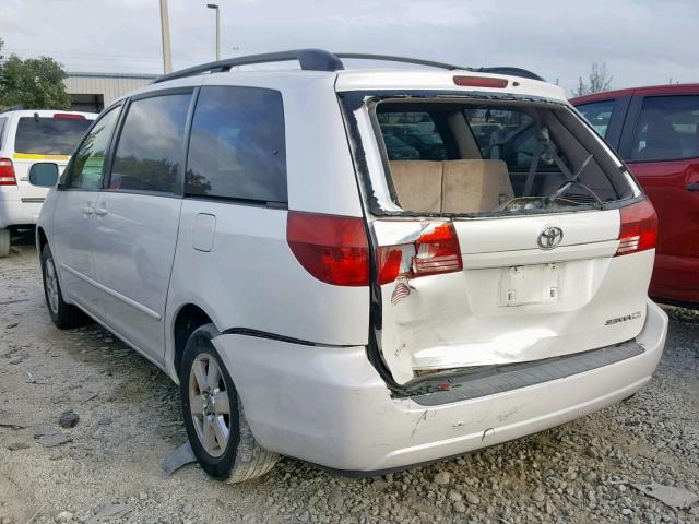 5TDZA22C35S297891 - 2005 TOYOTA SIENNA XLE WHITE photo 3