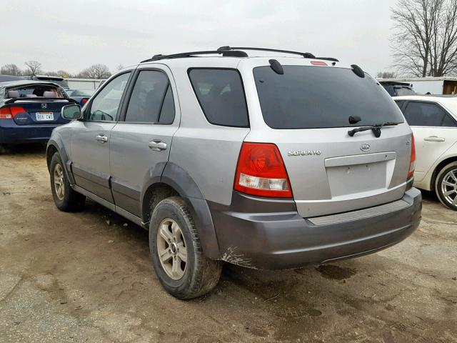 KNDJD733435073807 - 2003 KIA SORENTO EX SILVER photo 3