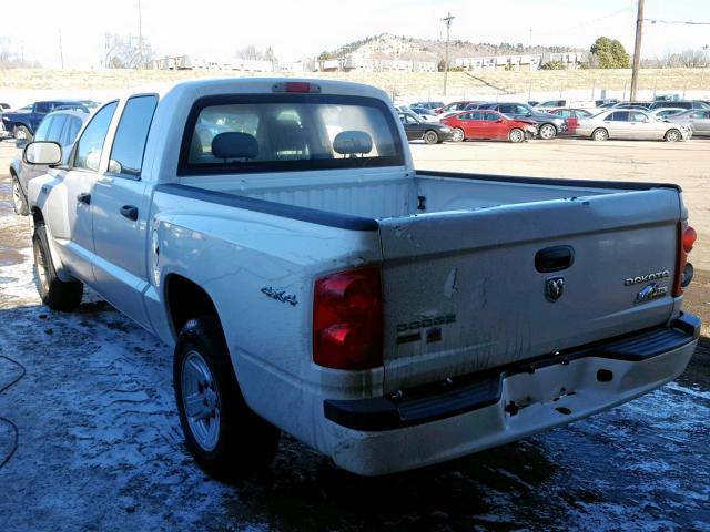 1D3HW38P89S785266 - 2009 DODGE DAKOTA SXT WHITE photo 3