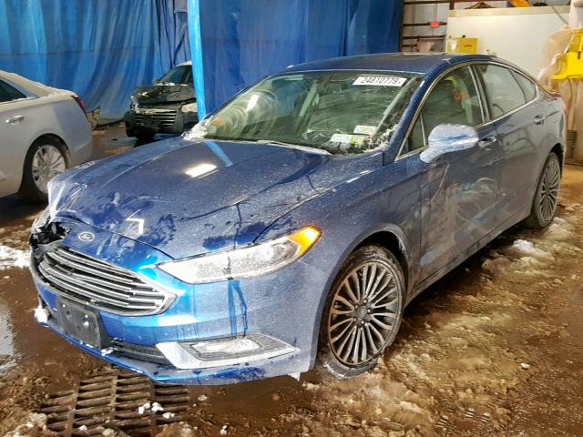 3FA6P0D99JR247359 - 2018 FORD FUSION TIT BLUE photo 2