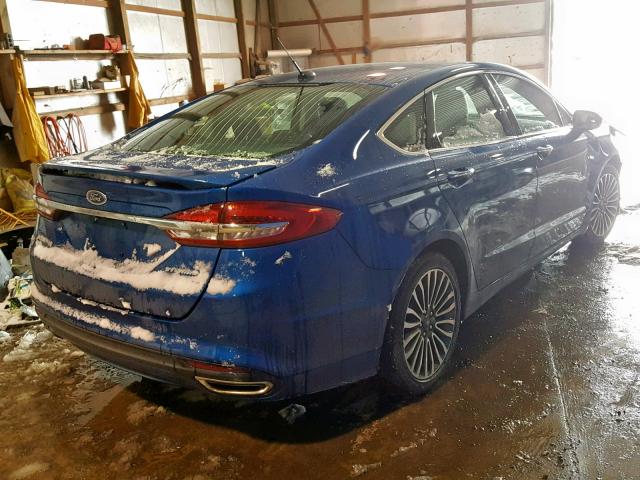 3FA6P0D99JR247359 - 2018 FORD FUSION TIT BLUE photo 4