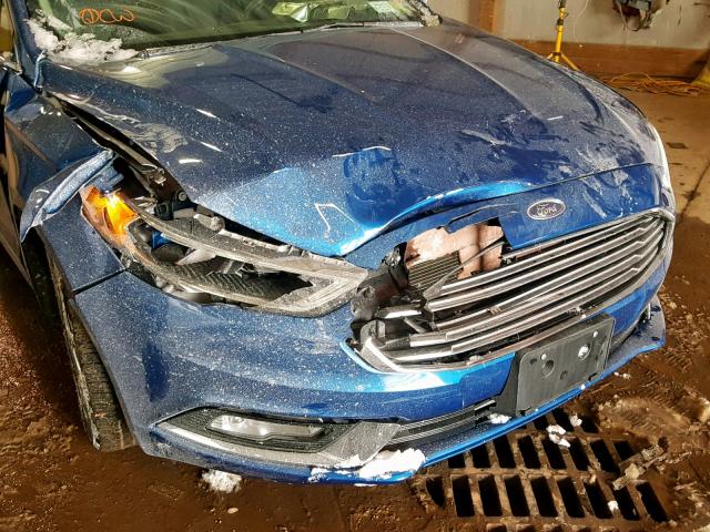 3FA6P0D99JR247359 - 2018 FORD FUSION TIT BLUE photo 9