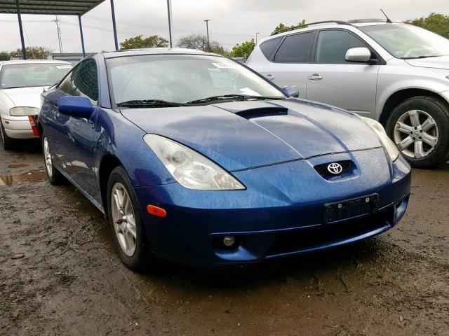 JTDDR32T120142375 - 2002 TOYOTA CELICA GT BLUE photo 1