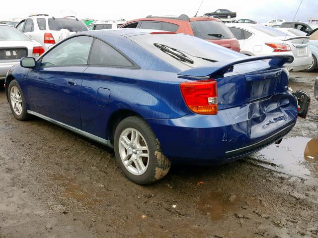 JTDDR32T120142375 - 2002 TOYOTA CELICA GT BLUE photo 3