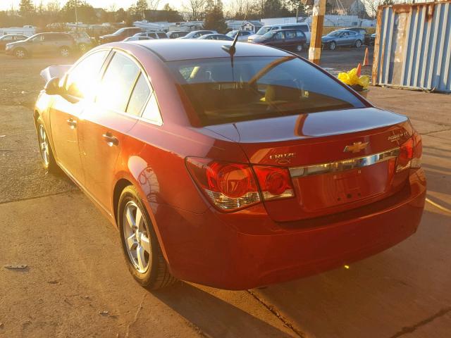 1G1PF5SCXC7154639 - 2012 CHEVROLET CRUZE LT RED photo 3