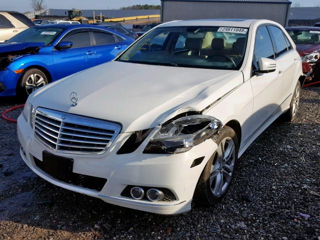 WDDHF5GB1AA050929 - 2010 MERCEDES-BENZ E 350 WHITE photo 2