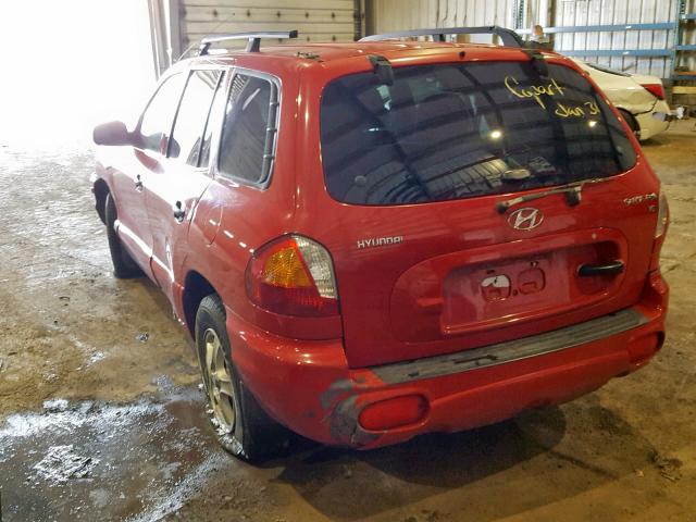 KM8SB13D33U542595 - 2003 HYUNDAI SANTA FE RED photo 3