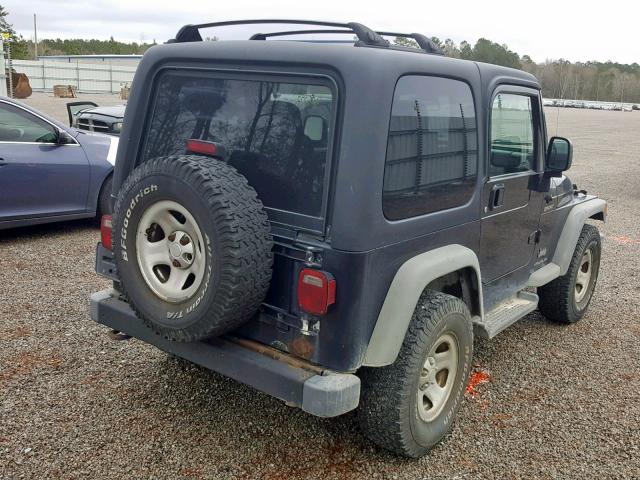 1J4FA49S33P318753 - 2003 JEEP WRANGLER / BLACK photo 4