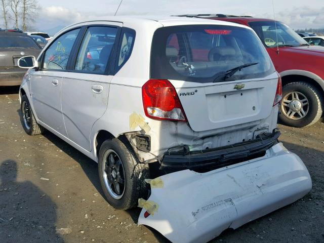 KL1TD66648B115577 - 2008 CHEVROLET AVEO BASE Ақ фото 3