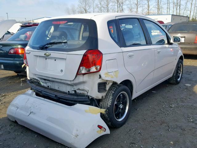 KL1TD66648B115577 - 2008 CHEVROLET AVEO BASE Ақ фото 4