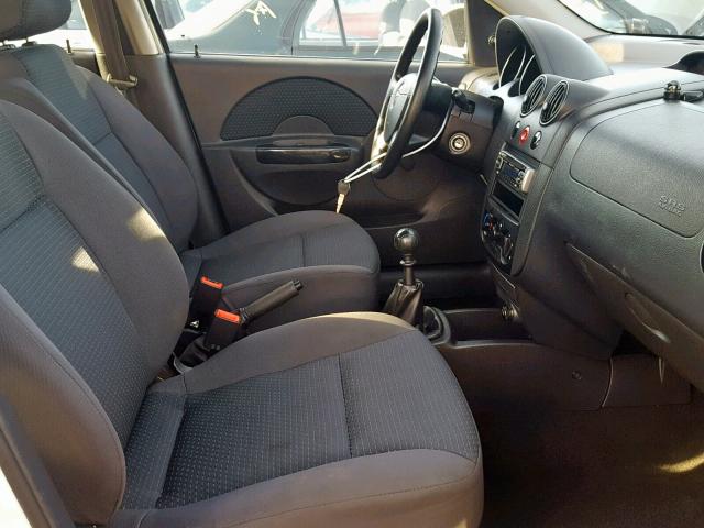 KL1TD66648B115577 - 2008 CHEVROLET AVEO BASE Ақ фото 5
