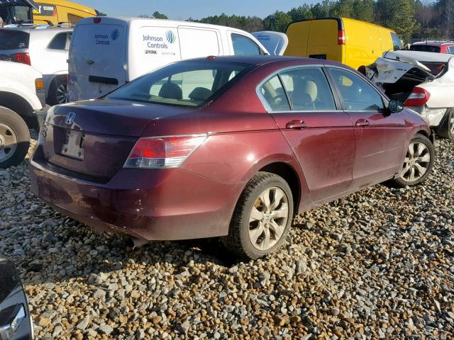 1HGCP2F88AA175689 - 2010 HONDA ACCORD EXL MAROON photo 4