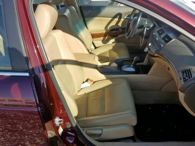 1HGCP2F88AA175689 - 2010 HONDA ACCORD EXL MAROON photo 5