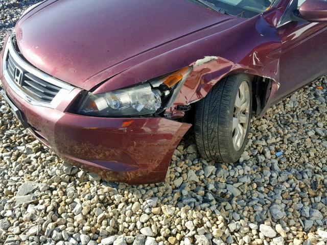 1HGCP2F88AA175689 - 2010 HONDA ACCORD EXL MAROON photo 9