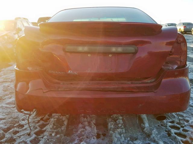 2G2WP552561208888 - 2006 PONTIAC GRAND PRIX MAROON photo 9