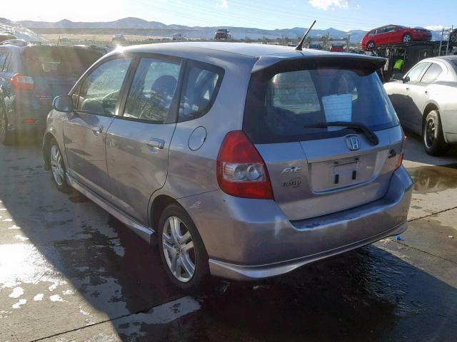 JHMGD38688S028916 - 2008 HONDA FIT SPORT SILVER photo 3