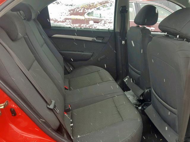 KL1TD56697B095478 - 2007 CHEVROLET AVEO BASE Qırmızı foto 6
